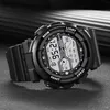 Модные водонепроницаемые мужские часы для мальчиков с ЖК-дисплеем, цифровой секундомер, резиновые спортивные наручные часы с датой, мужские часы, топ relojes276I