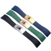 Titta på band av hög kvalitet gummiband för armband 20mm 21mm svartblå grönt vattentäta kiselklockor band armband1941