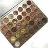 Autres articles de beauté de santé Nouveau professionnel 35 couleurs Glitter Palette de fard à paupières Matte Shimmer Eye Shadow Maquillage imperméable Set Cosmétique Dhlro