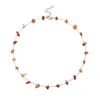 Colliers de perles Collier de chaîne de pierre de puce pour femmes filles perles de pierres précieuses Chakra anxiété améthyste cornaline Aventurine Rose Dhgarden Dhhv2