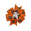 Accessoires de cheveux Halloween Décoration Grosgrain Ruban Bows pour bébés filles Ghost Pumpkin Pinwheel Clips 3inch Drop Livraison Kids Mate DHSIN