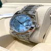 Montre-bracelet de luxe Platinum Ice Blue Day-Date Watch 40mm 228206 Montres automatiques pour hommes161e