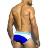 Maillots de bain pour hommes Patchwork Pouch Pad Maillot de bain Homme Maillot de bain Sexy Hommes Slip de bain Bikini Beachwear Surf Bain Sport Trunk