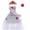 Occasions spéciales 2023 Robe pour filles mascarade Cosplay diable Costumes cadavre fantôme mariée vêtements Halloween enfants effrayant Vampire sorcière costumes x1004