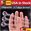 Tubi di fumo 100pcs/scatola olio in vetro cucchiaio pipa cucchiaio Pyrex Mano per accessori Tobacco Tool Stock negli Stati Uniti Droplette Fast Drop Home GA DHMAP