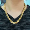 Nicho de alta qualidade banhado a ouro 925 prata esterlina hip hop corda colar torção 8mm com vvs moissanite para homens