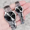 Armbandsur som säljer par tittar på LSVTR -män Kvinnor Tungsten Steel Ladies Quartz Lover Gift till man och hustru Drop219a