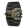 Oulm Nuovi Orologi Uomo Luxury Brand Fuso orario multiplo Orologio da polso al quarzo maschile Orologio cinturino in pelle casual relogio masculino223A