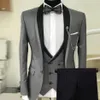 Sky Blue Men's Suit for Wedding Prom Designs Groom Tuxedo Jacket Pants Vest 3 Piece Dinner Men Blazer 2021 Suits Blazers237V