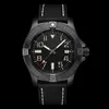 새로운 실버 블랙 캔버스 가죽 고무 자동 기계식 남성 II 시계 스테인리스 스틸 스포츠 시계 사파이어 옐로우 다이얼 3519