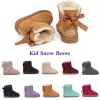 2024 New Boots Kids Boots Australia Snow Boot 디자이너 어린이 신발 겨울 클래식 울트라 미니 부츠 봇턴 베이비 소년 여자 발목 부츠 아이 모피 스웨이드