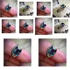 Ringen Klassiek Blauw Zirkoon Fashion Ring Voor Vrouwen Verlovingsbanden Sieraden Verjaardagsfeest Cadeau Drop Levering Dhbqj