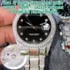 eternity 2021 RFF Diamond inlaid version 40 126334 126333 Black Dial SA2824 Automatic 126300 Mens Watch 904L Steel Iced Out Diamon212o