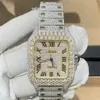 Orologio da uomo di lusso da polso in acciaio con micro cz placcato oro 22k Hip Hop LNN5269n