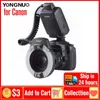 Flash Heads Yongnuo YN-14EX YongnuoYN 14EX TTL LED Macro Speedlite Ring Flash Light for 5D Mark II 5D Mark III 6D 7D 60D 70D 700D 650D YQ231003