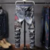 Jeans masculinos oversized denim calça de alta qualidade indianos bordados retro rasgado streetwear roupas masculinas retas bf1701337t