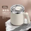 Bouteilles d'eau 304 tasse en acier inoxydable avec couvercle tasse à thé de bureau double couche tasse à café résistante au repassage isolée