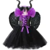 Occasioni speciali Abito tutu da strega per neonate Costumi di Halloween per bambini Ragazza Abiti fantasia Lunghezza al ginocchio Vestiti per bambini delle streghe x1004