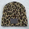 Designer beanie hattar mode kvinnor leopard vinter varma mössor unisex bokstäver märke utomhus skidhat259r