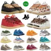 Lavin mesh vävda snörning skor extraordinär präglad läder trottoarkant kvinnor sneakers kalvskinn gummi nappa plattformsula utomhus tränare löparskor lavins