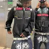 Mannen Jeans Y2K Mannen Jeans Streetwear Gedrukt Brief Zwarte Vintage Broek 2023 Nieuwe Harajuku Mode Toevallige Losse Mannen Rock Wijde pijpen Baggy Jeans T231003