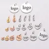 50Pcs Lot Stainless Steel Blank Stamping Tags For Custom Charms DIY For Necklace Jewelry Makings Whol 211014308T