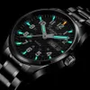 Montres-bracelets Carnaval Top Quartz Montre Hommes T25 Tritium Lumineux Hommes Noir Plein Acier Montres Étanches Relojes Will22266q