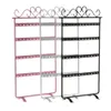 Sieradenzakjes Zakken 48-gaats Oorbellen Oorstekers Displayrek Metalen houder Stand-organizer Showcase Roze 295-160 mm Voor detailhandel Envi1905