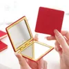 Cute Makeup Mirror Mini Compact Pocket Cosmetic Folding Portable Mirrors with Dusk Bag or Gift Box for Travel Daily Makeup Tools