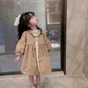 女の子のウィンドブレーカー韓国語版風2023秋の子供用服2〜8年前のファッションロングジャケット