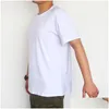 Outros têxteis para casa armazém local transferência de calor em branco sublimação camiseta modal tripulação pescoço manga curta poliéster branco para crianças bebê dhgom