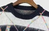 Designer Sweater Man for Woman Knit Crow Neck Womens Lettera di moda Black Abbiglia