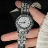 Andra klockor lyxiga fulla diamantklockor för män Top Brand Hip Hop Iced Out Arab Number Watch Men Fashion Steel Waterproof Clock Drop 230928