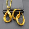 Necklace Earrings Set Dubai 24K Gold Plating Bridal Jewelry Two Piece For Women DD10207