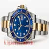 Orologio da uomo di lusso Scatola di alta qualità Lunetta in ceramica blu Quadrante blu 40mm 16613 Acciaio inossidabile Asia 2813 Meccanico automatico Mens Wat277x