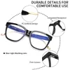 Lunettes de soleil JM Classic Square Reading Glasses pour femmes hommes rétro tendance surdimensionnées lecteurs bloquant la lumière bleue