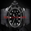 Stainless Steel Sea-Dweller Black PVD Automatic Mechanical Movement Mens Watch Rubber Strap 116660 Men's Watches247L