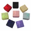 Whole Jewelry Box 4 4 3 cm Multi colors Fashion Rings Box Earrings Pendant Box Display Packaging Gift Box 48pcs lot298o