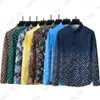 Męskie designerskie luksusowe koszule jedwabna koszula luksusowe ubrania długie rękaw