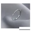 Anneaux de bande Nouveau arrivé Sier Sparkling Bague Style Simple Polyvalent Décoratif Compact Index Doigt Femmes Mode Bijoux Drop Livraison Dhy29