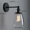 Настенный светильник Phansthy Industrial Single Бра с абажуром из прозрачного стекла купола 5,6 дюйма
