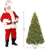 6 5 أقدام من شجرة عيد الميلاد قبل مضاءة ، شجرة عيد الميلاد الاصطناعية مع الأضواء البيضاء الدافئة ، شجرة عيد الميلاد مع كيس التخزين والمعادن للداخلية