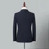 メンズスーツブティックメンズ（ブレザーウエスタンパンツ）スーツビジネスファッションストライプ韓国語バージョンマンウェディングライトツーピースセット