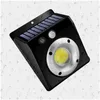 LED -remsor Brelong Solar Light Outdoor Wall Safety Motion Sensor Waterproof Cob Body 3 Läges Drop Leverans Lights Lighting Holiday Dhjih