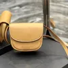 Kaia Small Satchel Suede Saddle Bag i släta läder axelväskor Toppkvalitet lyxdesigner kvinnor klassisk krokodil präglad crossbody handväska