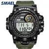 Мужские часы Спортивные военные SMAEL S Shock Relojes Hombre Повседневные светодиодные часы Цифровые наручные часы Водонепроницаемые 1545D Спортивные часы Alarm213i