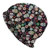 Berets Day Of The Dead Sugar Skull Bonnet Hat Casual Outdoor Skullies Beanies For Men Women Knitting Hats Spring Head Wrap Caps