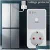 기타 홈 어플라이언스 Matic 전압 보호기 소켓 S AC 220V 전력 서지 안전 EU 플러그 냉장고 방울 배달 정원 DHH3C