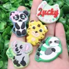 Wholesale 100Pcs PVC Kawaii Animal Panda Koala Tiger Sandals Buckle Shoe Charms Boys Girls Decorations For Button Clog Backpack