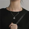 Chains Silver Color Elephant Clavicle Vintage Necklace For Women Fashion Thai SmileFace Punk HipHop Party Jewelry Gift Wholesale